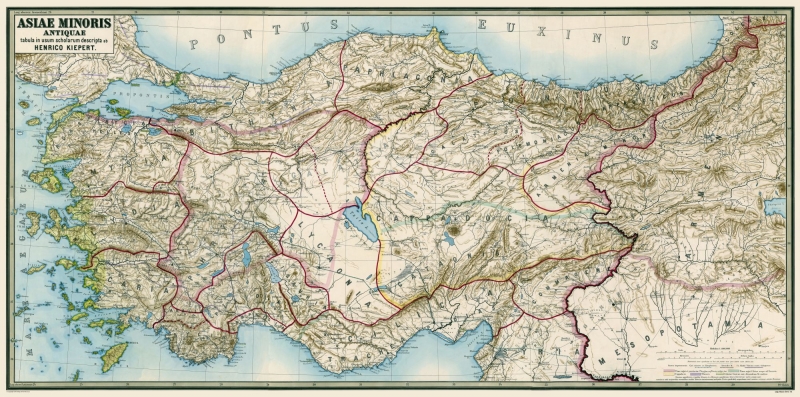 Old International Maps Asia Minor Ancient Kiepert 1888 46 33