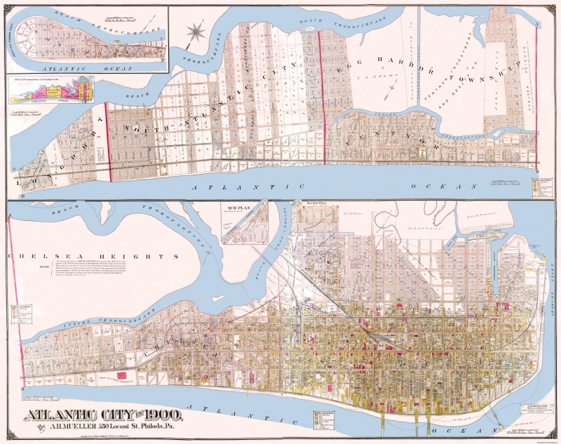 Old City Map Atlantic City New Jersey Landowner 1900