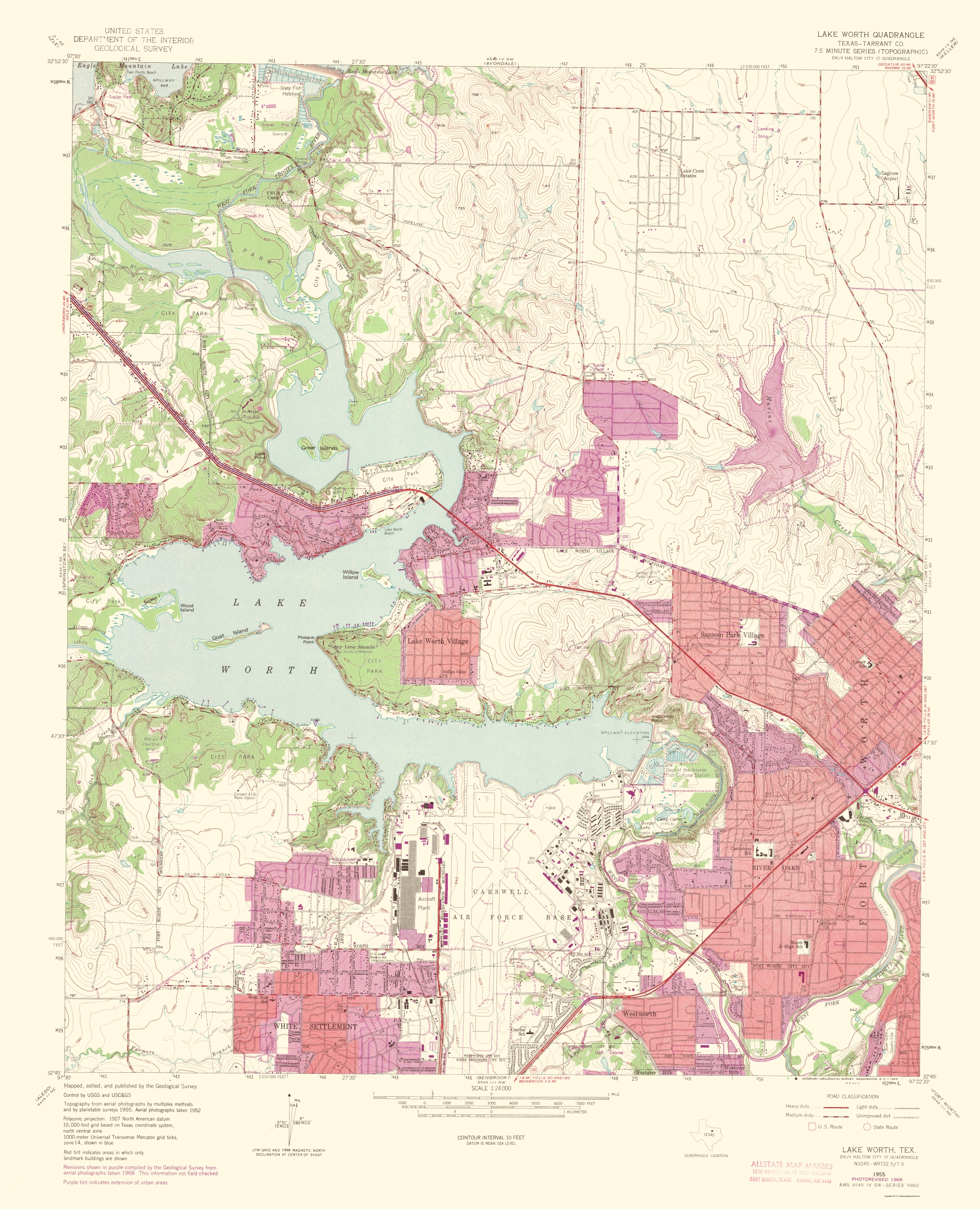 quad reprint 15x15 Prairieville Gun Lake USGS Topographic Michigan 2785585 Wayland 1959 Old Topo Map 1973